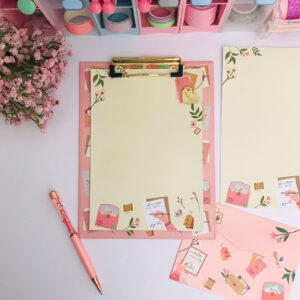 Kit 30 Folhas Estampadas Buendia Envelopes Vintage