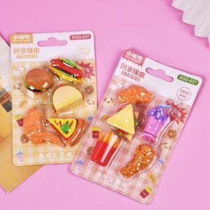 Cartela de Borrachas Comidinhas Fast Foods