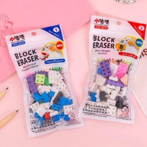 Kit Borrachas com Pecinha Estilo Lego