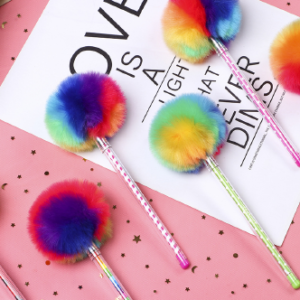 Caneta Pompom Multicolorido