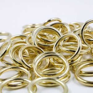 Kit com 15 Argolinhas Adaptadoras em Dourado - 8mm