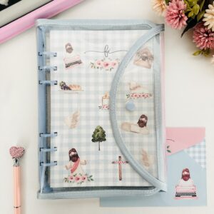 Fichário Glitter Devocional com 70 Folhas Decoradas 120 gramas