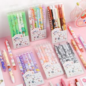 Kit com 6 Canetas Retráteis Decoradas e Importadas