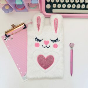 Caderno de Pelúcia - Coelho Branco