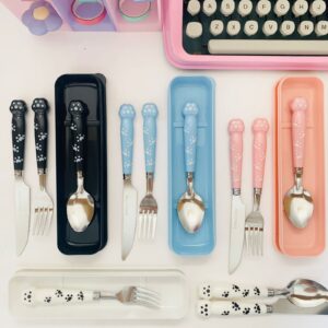 Jogo com 3 Talheres Patinha de Gato Inox
