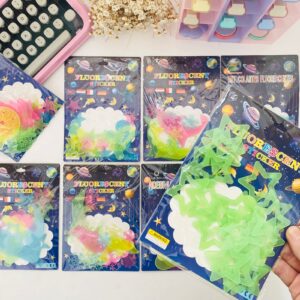 Kit com Adesivos de Parede Fluorescentes