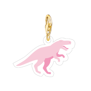 Charm Dinossauro Cor de Rosa Petit Conte - Unidade