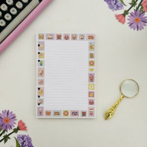 Refil Fichário 6 furos A5 (14,8 x 21cm) 40 folhas - Ursinhos Kawaii