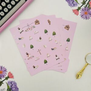 Kit 4 Divisórias 6 furos A5 (14,8 x 21 cm) - Devocional