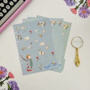 Kit 4 Divisórias 6 furos A5 (14,8 x 21 cm) - Pequeno Príncipe