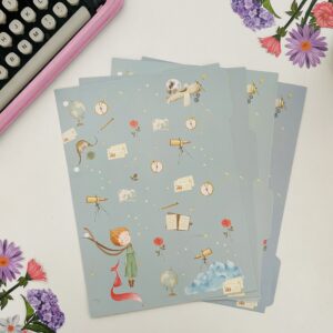 Kit 4 Divisórias 4 furos Universitário (20 x 27,5cm) - Pequeno Príncipe