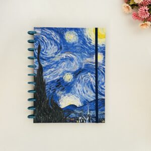 Caderno de Disco Universitário Noite Estrelada