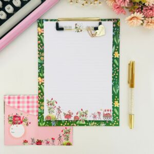 Kit 30 Folhas Decoradas - Fazenda de Morangos
