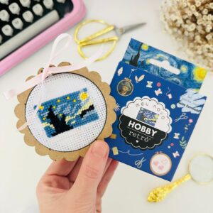 Kit de Ponto Cruz Meu Novo Hobby Retrô - Noite Estrelada