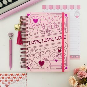 Agenda 2026 Love Love Love Wire-o Reposicionável