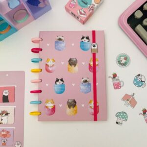 Planner de Disco A5 Gatinhos
