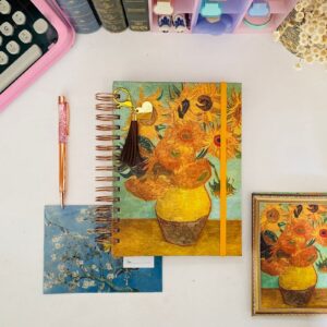 Agenda 2026 Girassóis Van Gogh Wire-o Reposicionável