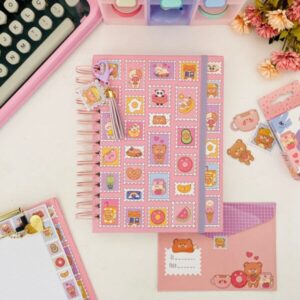 Agenda 2026 Ursinhos Kawaii Wire-o Reposicionável