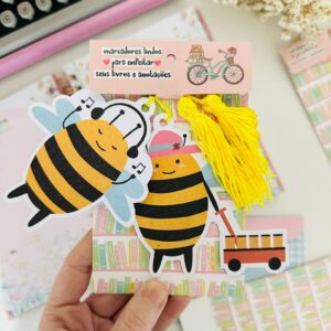 Kit com 2 Marcadores de Livro Abelhinhas