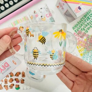Caneca DIY 350 ML com DTF Abelhinhas