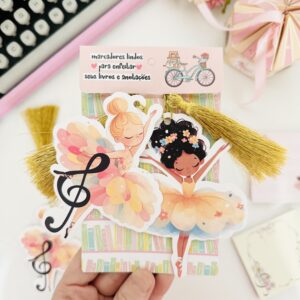 Kit com 2 Marcadores de Livro Bailarinas