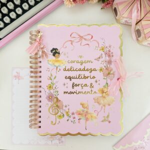 Agenda Wire-o A5 2026 Bailarinas em Rosa