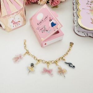 Pulseira com 5 charms Petit Conte Bailarina e Música