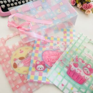 Sacola Plástica Sweet Heart com Fita 32x24