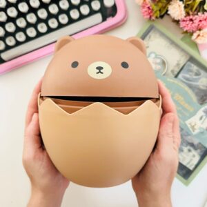 Organizador Plástico Urso Marrom 3D 18x12.5 cm