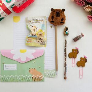 Kit de Papelaria Natalino Capivaras