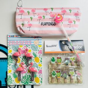 Mochilinha Promocional com Cactos e Flamingos