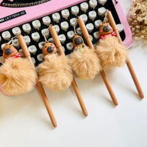 Caneta Luxo Capivara com Pompom