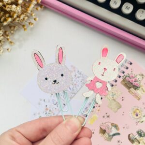 Kit com 2 Éclips Coelhinhos de Glitter