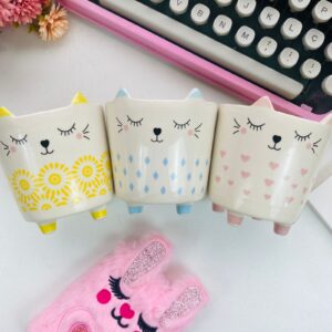 Cachepot de Cerâmica Gatinhos
