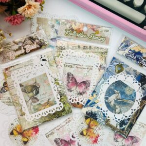 Kit com 25 Apliques de Papel Estilo Renda