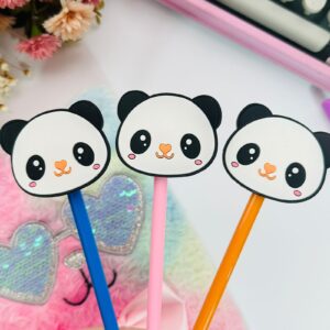 Caneta com Aplique Emborrachado Panda