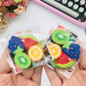 Kit com 4 Borrachas Rodelinha de Frutas