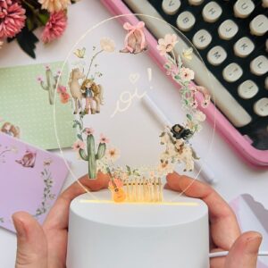 Luminária USB com Caneta Branca - Adorável Country