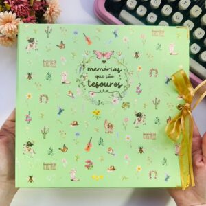 Álbum-Fichário Adorável Country 40 Folhas Decoradas 180gr - Verde