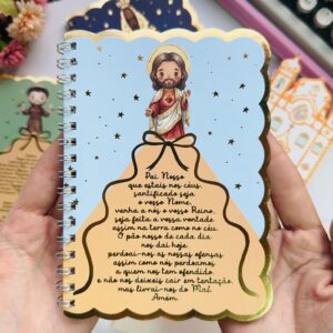 Caderno A6 40 Flhs Decoradas - Pai Nosso