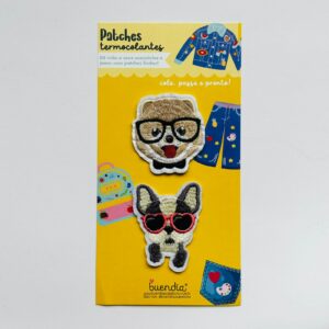 Kit com 2 Patches - Cachorrinhos de Óculos (TIPO B)