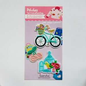 Kit com 2 Patches - Bicicleta, Cereja e Gaiola (TIPO D)
