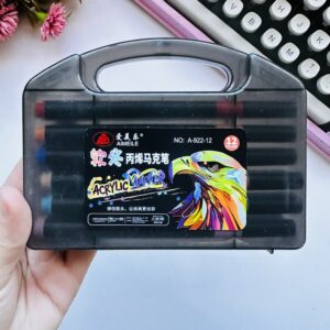 Kit com 12 Canetinhas Acrílicas Coloridas