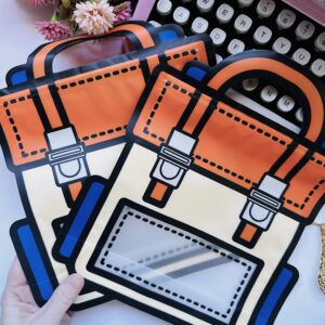 Kit com 4 Sacolinhas Ziplock Mochilinha Laranja