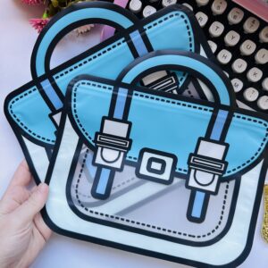 Kit com 4 Sacolinhas Ziplock Malinha Azul