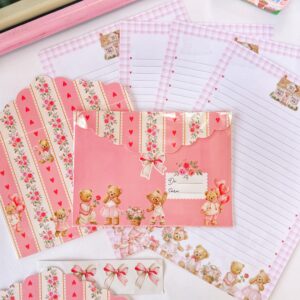 Kit Papéis de Carta com Envelopes La Palomita - Ursinhos em Aquarela