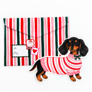 Cartão Markatto com Envelope - Cachorrinho e Cesta